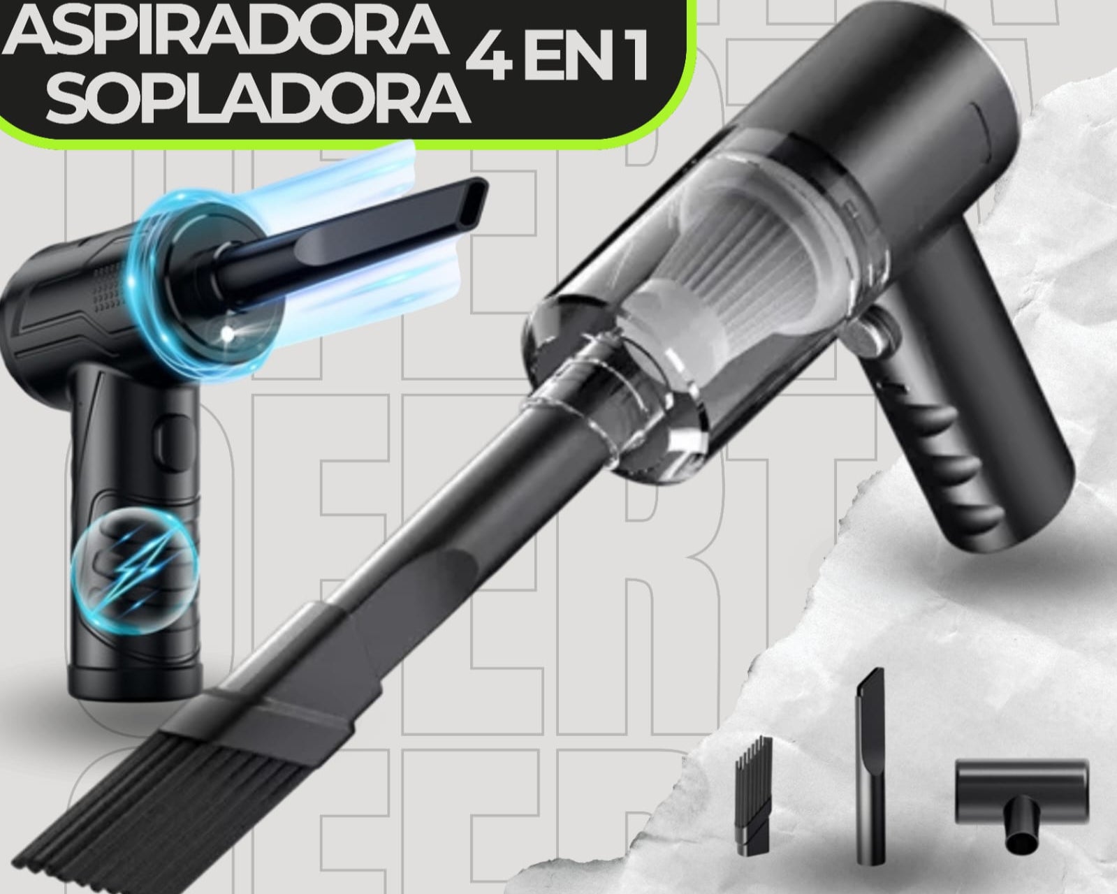 Limpieza sin esfuerzo – Mini Aspiradora Recargable con súper potencia 🌀