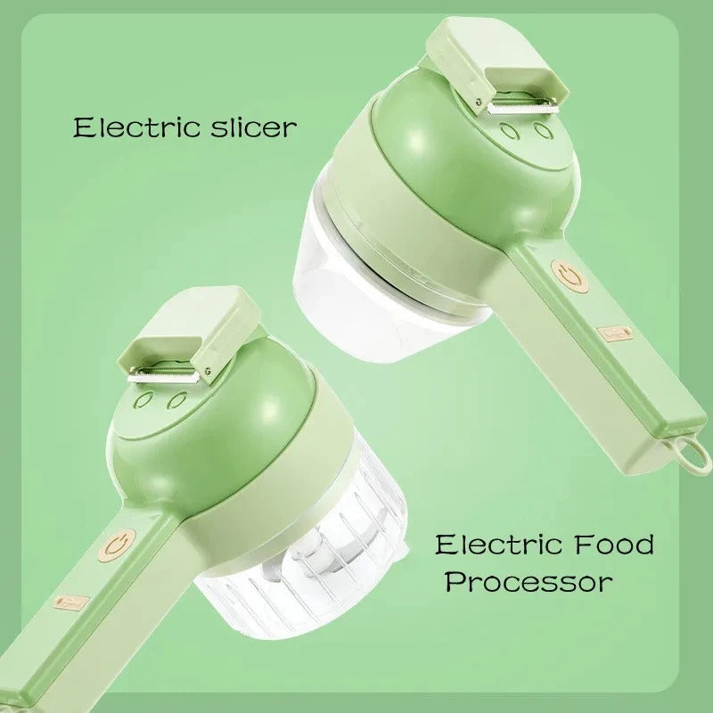 🔪 ¡Transforma tu cocina con el Picador de Verduras Eléctrico 4 en 1! 🍅⚡